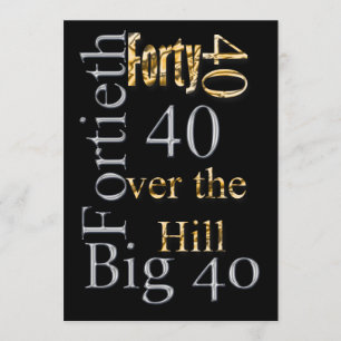 Invitación Celebración de 40 años fiesta principal PERSONALIZ