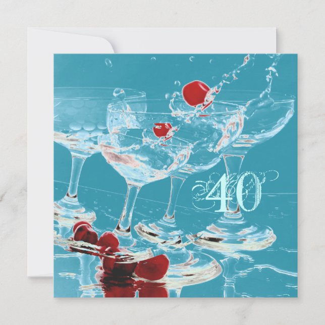 Invitación Celebración de 40 años fiesta principal PERSONALIZ (Anverso)