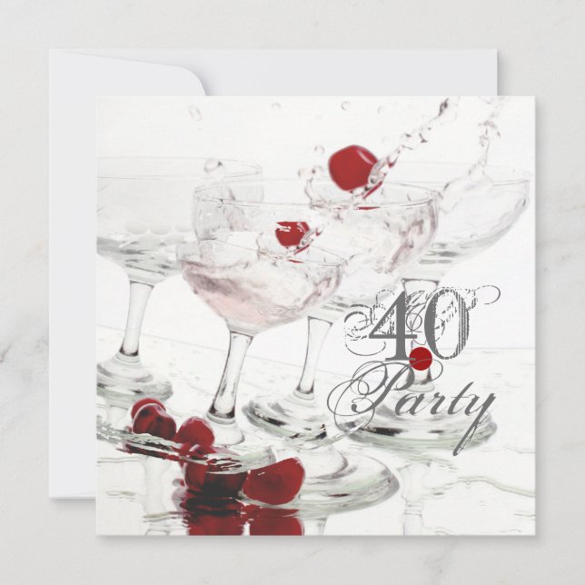 Invitación Celebración de 40 años fiesta principal PERSONALIZ (Anverso)
