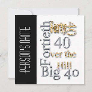 Invitación Celebración de 40 años fiesta principal PERSONALIZ