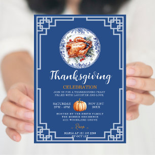 Invitación Celebración de Acción de Gracias del Pavo Chinoise