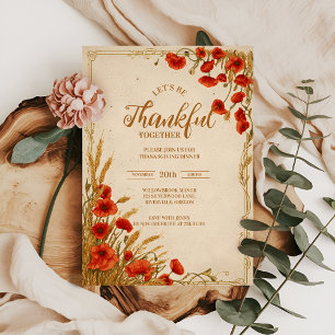 Invitación Celebración de Acción de Gracias por la amapola ru