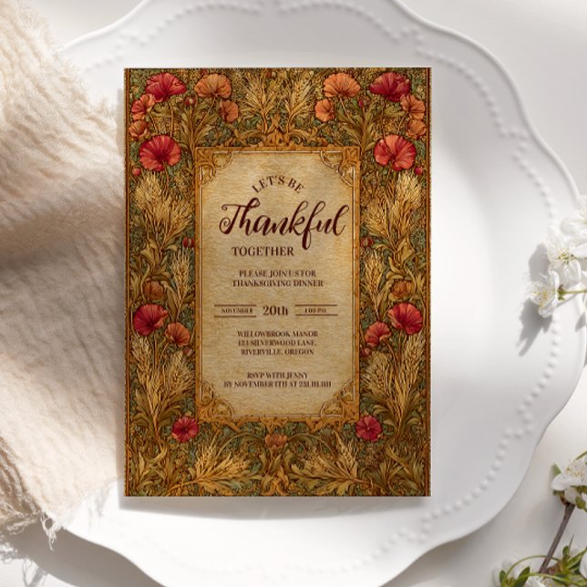 Invitación Celebración de Acción de Gracias por la cosecha ru (Subido por el creador)
