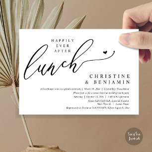 Invitación Celebración de Almuerzo de Elopement Felices para