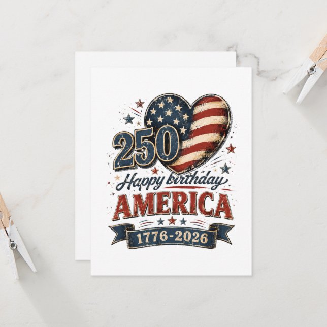 Invitación Celebración de América 250 (Anverso/Reverso In Situ)