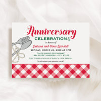 Celebración de aniversario de cena italiana