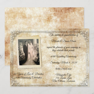 Invitación Celebración de aniversario vintage