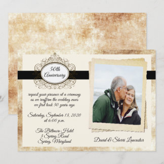 Invitación Celebración de aniversario vintage