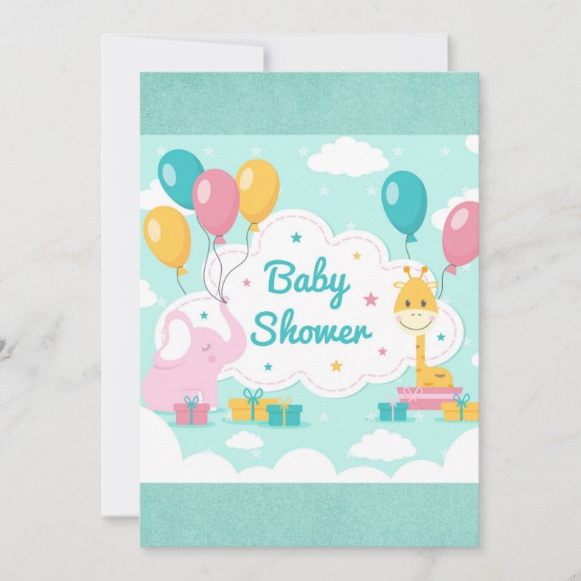 Invitación Celebración de Baby Shower (Anverso)