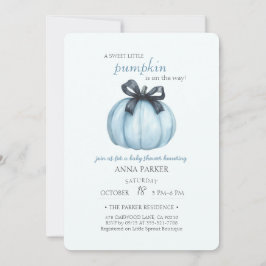 Invitación Celebración de Baby Shower de Calabaza Azul