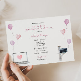 Invitación Celebración de Baby Shower Mail and Zoom Baby Show