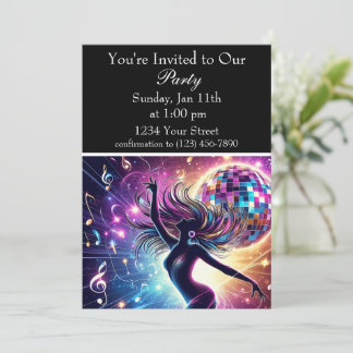 Invitación Celebración de Baile: Resplandor Rítmico