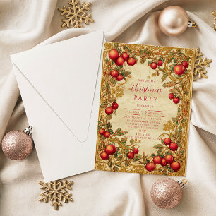 Invitación Celebración de Bayas de Invierno Antiguas