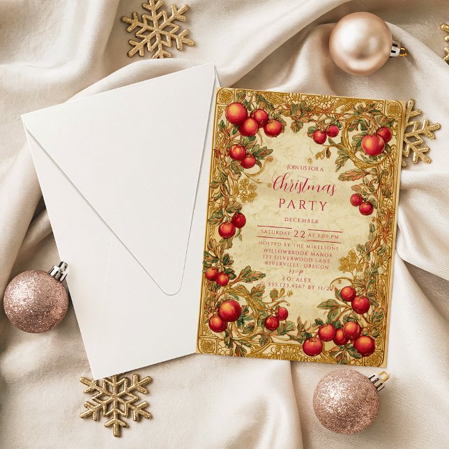 Invitación Celebración de Bayas de Invierno Antiguas (Subido por el creador)