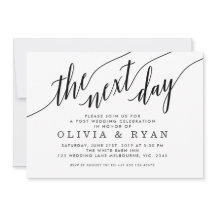 Celebración de boda al día siguiente negro