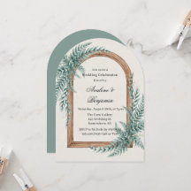 Celebración de Boda con Arco de Madera y Verdor de