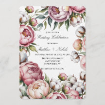 Celebración de Boda de Peonía Rosa y Algodón
