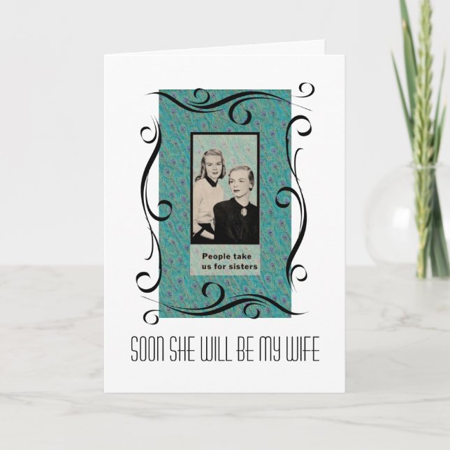 Invitación Celebración de Boda Lésbico (Anverso)