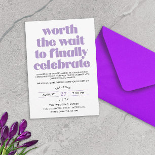 Invitación Celebración de Boda Secuela Morada Vale la Pena Es