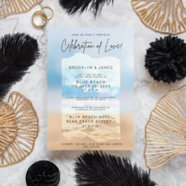 Invitación Celebración De Bodas De Playa Del Verano Del Amor