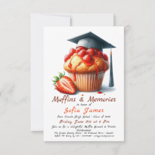 Invitación Celebración de Brunch de Cupcake de Graduación de