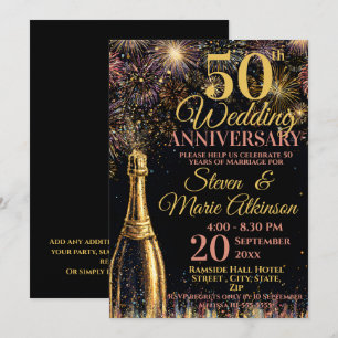 Invitación Celebración de burbujas por el 50 aniversario de b