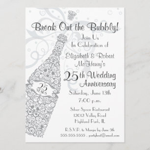 Invitación Celebración de Champán de 25 Años