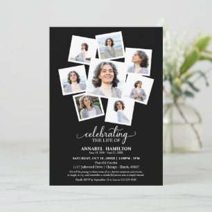 Invitación Celebración de Colaje de Fotos en Memoria