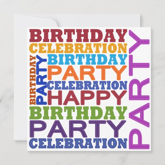 Invitación celebración de cumpleaños (Anverso)