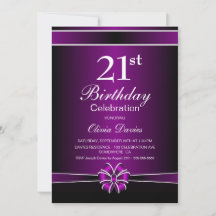 Celebración de cumpleaños 21 con estilo púrpura
