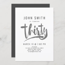 Celebración de cumpleaños 30, moderna, masculina