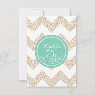 Invitación Celebración de cumpleaños 75 de Chevron - Elegir c