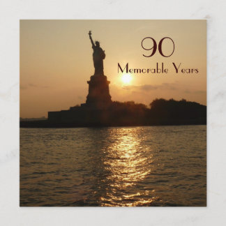 Invitación Celebración de cumpleaños 90/Estatua del atardecer