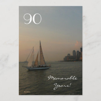Invitación Celebración de cumpleaños 90/Vela al atardecer