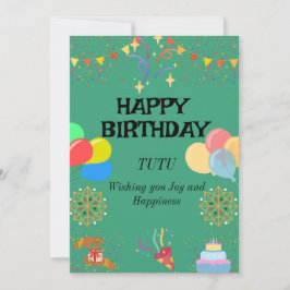 Invitación Celebración de cumpleaños alegre