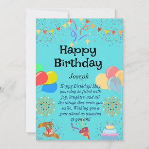 Invitación Celebración de Cumpleaños Alegre