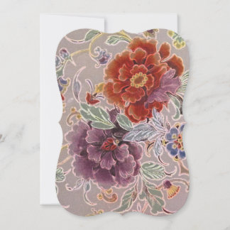 Invitación Celebración de cumpleaños con flores de época