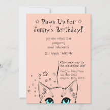 Celebración de cumpleaños con tema de gato chic