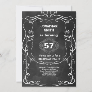 Invitación celebración de cumpleaños con whisky