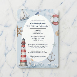 Invitación Celebración de Cumpleaños Costero del Faro
