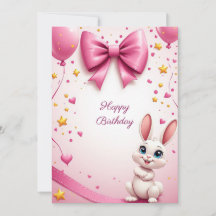 Celebración de cumpleaños de conejo adorable 🐰