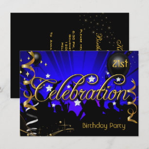 Invitación Celebración de cumpleaños de cualquier edad para a