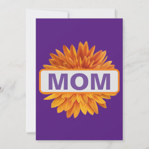 Invitación Celebración de cumpleaños de mamá girasol morado f