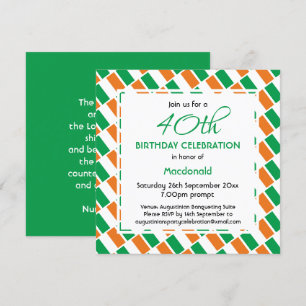Invitación Celebración de cumpleaños del Personalizado IRLAND