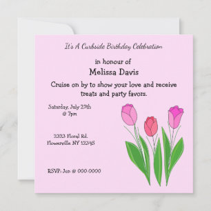 Invitación Celebración de cumpleaños en la acera