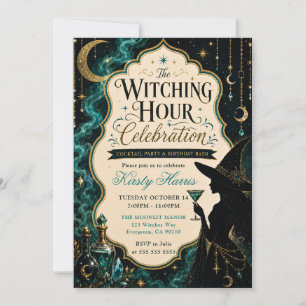 Invitación Celebración de cumpleaños en la hora bruja