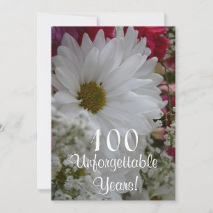 Invitación Celebración de cumpleaños número 100/Bouqet de mar