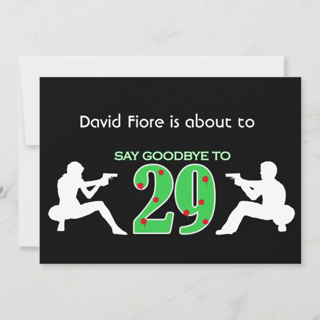 Invitación Celebración de cumpleaños número 30 estilo mafia (Anverso)