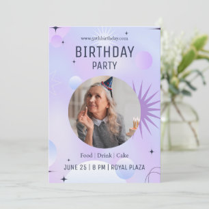 Invitación Celebración de cumpleaños número 50, Foto Cumpleañ