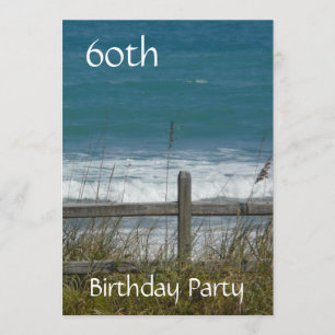 Invitación Celebración de cumpleaños número 60 - Océano/hombr
